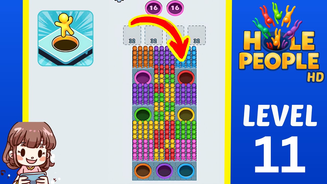 Hole People Level 11: Hole People Level 11 Solution Walkthrough