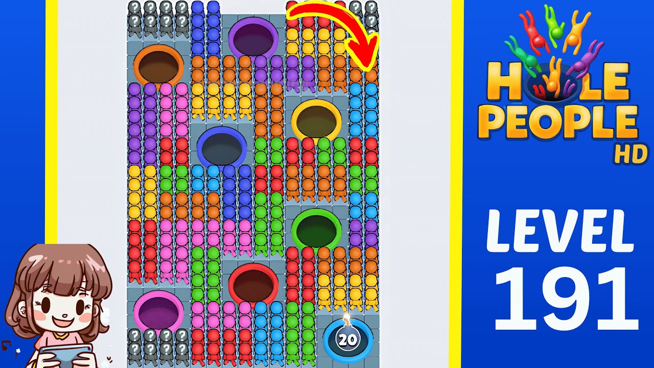 Hole People Level 191: Hole People Level 191 Solution Walkthrough