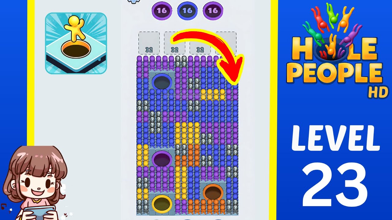 Hole People Level 23: Hole People Level 23 Solution Walkthrough