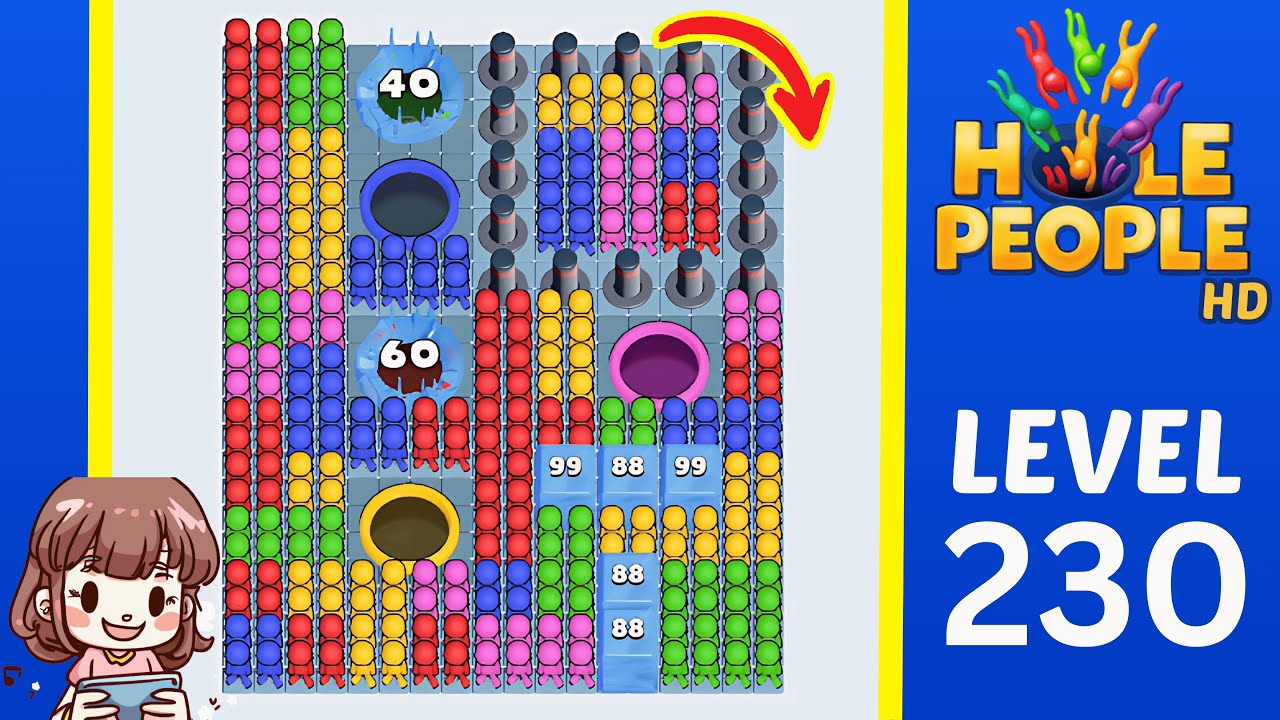 Hole People Level 230: Hole People Level 230 Solution Walkthrough