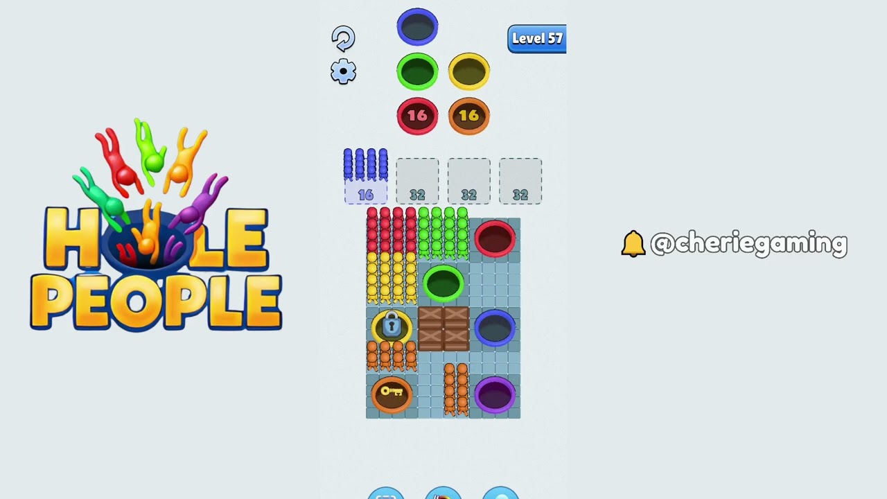 Hole People Level 57: Hole People Level 57 Solution Walkthrough
