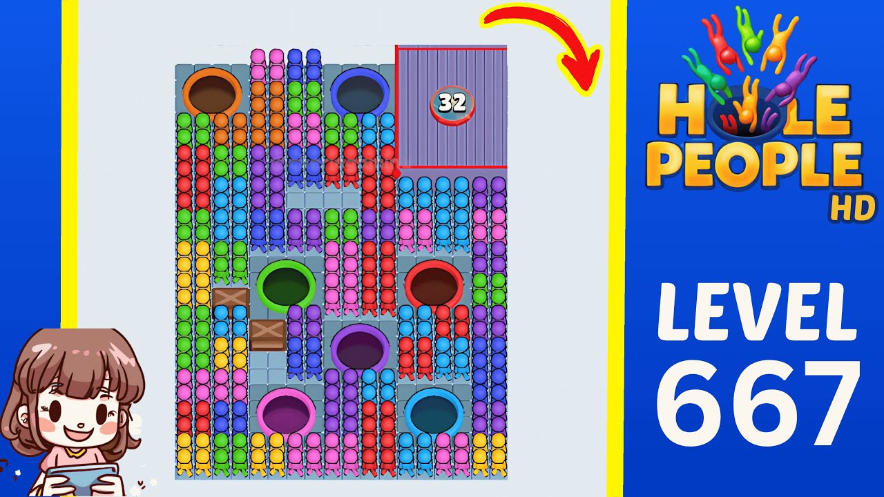 Hole People Level 667: Hole People Level 667 Solution Walkthrough