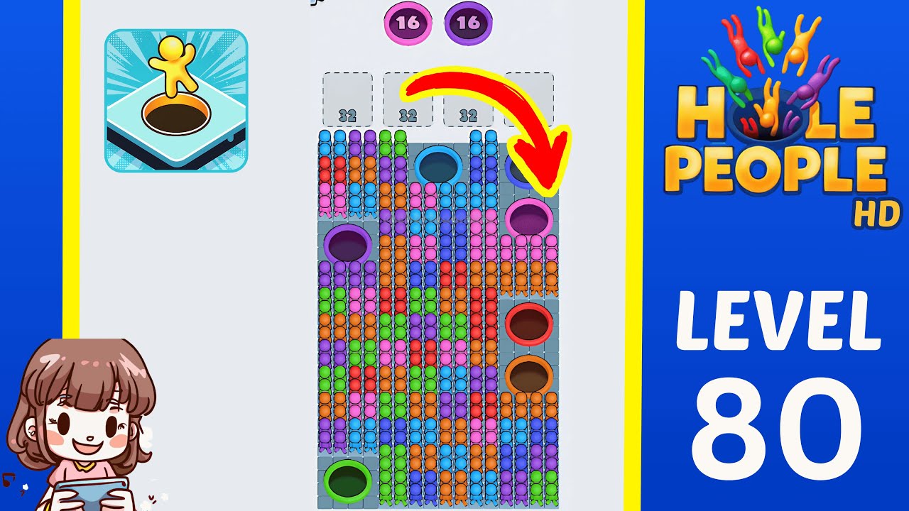 Hole People Level 80: Hole People Level 80 Solution Walkthrough