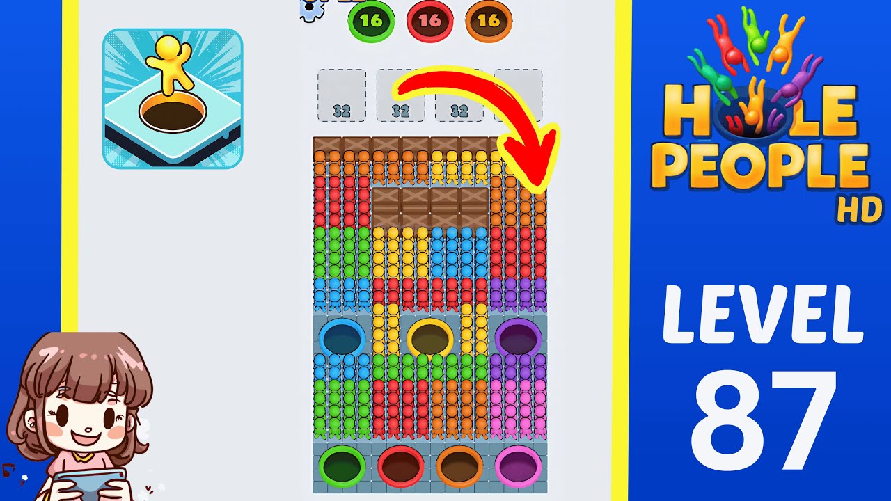 Hole People Level 87: Hole People Level 87 Solution Walkthrough